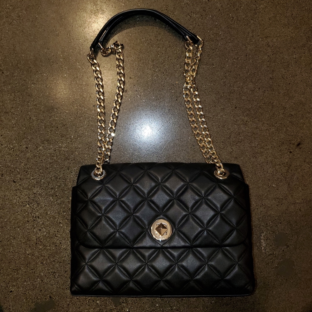 Kate Spade Natalia Medium Flap Shoulder Bag Black